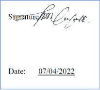 Image of signature misalignment example